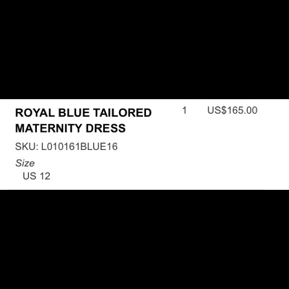 Seraphine’s Royal Blue Tailored Maternity Dress - Picture 12 of 13
